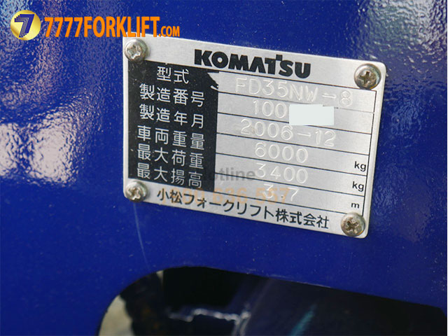KOMATSU diesel forklift FD35MW-8